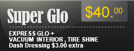 Super-Glo vacuum and tire shine